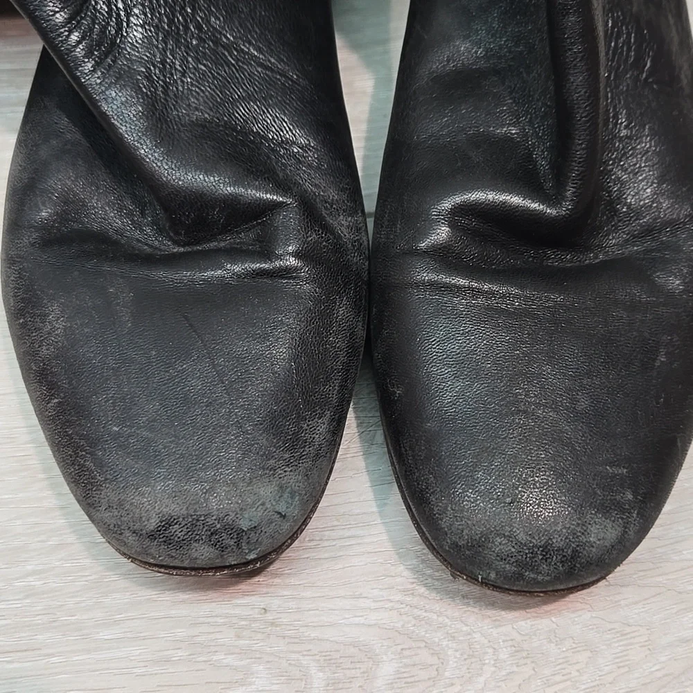 Kate Spade Women Elegant Black Leather Knee-High Boots Shoes Sz 7.5M